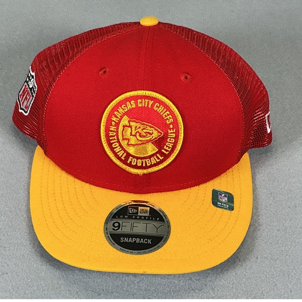 New Era 9FIFTY Kansas‎ City Chiefs Trucker Snapback Hat Red Yellow NFL